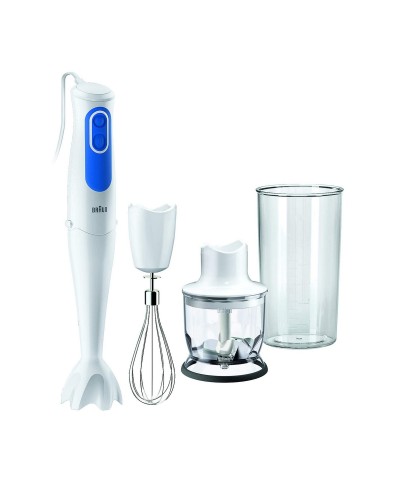 Braun MQ3025 Stabmixer 700W - Weiß/Blau, Leistungsstark & Einfach
