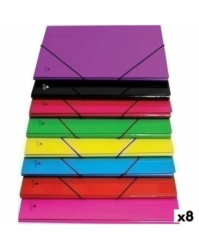 Carpeta Mariola A4 Multicolor - 8 Unidades - Porta Documentos Oficina
