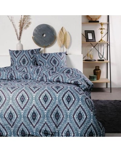 'TODAY Rombo Azzurro Duvet Cover 220x240 cm, 3-Piece Set'
