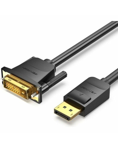 Adaptador Vention DisplayPort a DVI de 2 m para conexiones de audio y video digitales.
