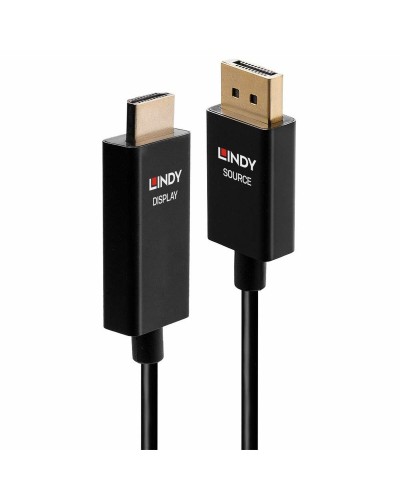LINDY Câble DisplayPort HDMI 2m Noir - Transmission Vidéo 4K
