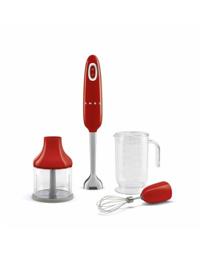 Frullatore a Immersione Multifunzione con Accessori Smeg HBF03RDEU Rosso 700 W