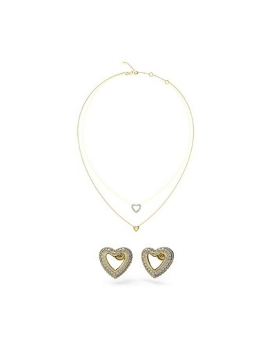 Ketting met bijpassende oorbellen voor vrouwen Guess JUBS05076JWYGT-U Gouden