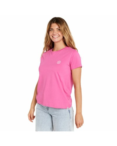 Camiseta de Manga Corta Mujer Rip Curl Re-Entry Crew Tee Rosa Fucsia