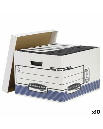Filbox Fellowes    Blå Vit 10 antal (29,4 x 38,7 x 44,5 cm)