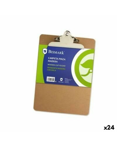 Map met klem Bismark A4 Hout (24 Stuks)