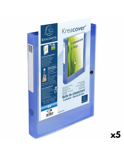 Map Exacompta Blauw A4 (5 Stuks)