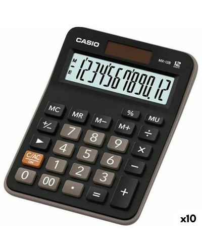 Calculatrice Casio MX-12B Noir 14,7 x 10,6 x 2,9 cm (10 Unités)