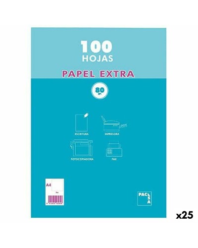 Papier Pacsa EXTRA Blanc A4 100 Volets (25 Unités)