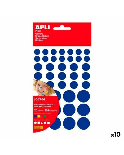 Pegatinas Apli Gomets Multicolor Geométrico 20 Hojas (10 Unidades)