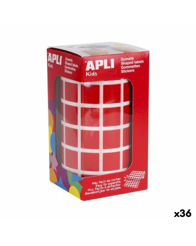 Stickers Apli Gomets Red Squared 15 x 15 cm (36 Units)