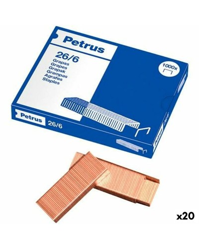 Staples Petrus 26/6 6 mm 1000 Pieces (20 Units)