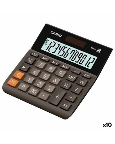 Calculatrice Casio MH-12B Noir 13,6 x 12,7 x 2,7 cm (10 Unités)