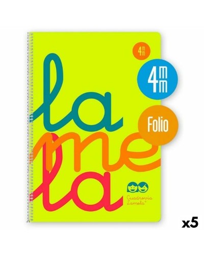 Book of Rings Lamela Yellow Din A4 80 Sheets (5 Units)