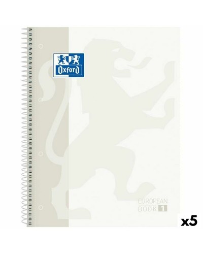 Notebook Oxford CLASSIC EUROPEANBOOK White A4 80 Sheets (5 Units)