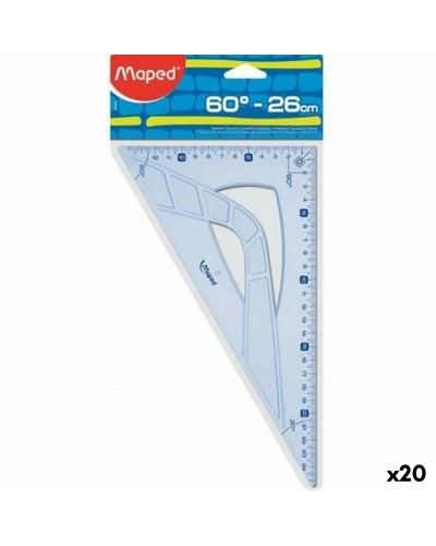 Kolmio Maped GEOMETRIC 60º Läpinäkyvä 26 cm (20 osaa)