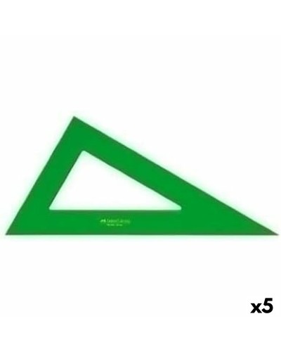 Squadra scalena Faber-Castell Verde 12 cm (5 Unità)