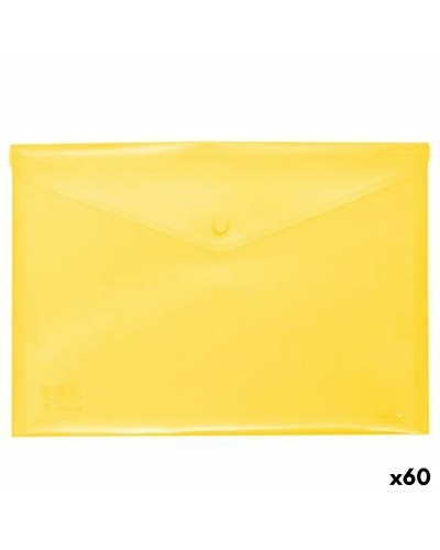 Doucmentenhouder met Flap Grafoplas Geel A4 Polypropyleen (60 Stuks)
