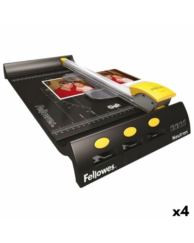 Rollenschere Fellowes NEUTRON Schwarz Silberfarben A4 (4 Stück)