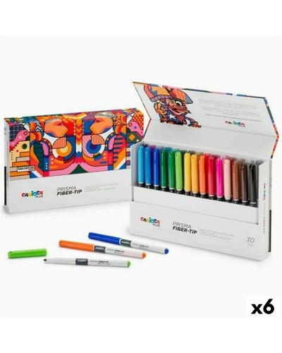 Set of Felt Tip Pens Carioca Prisma Multicolour 30 Pieces (6 Units)