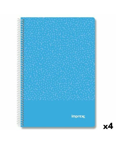 Schrift Imprex Blauw Din A4 80 Lakens (4 Stuks)