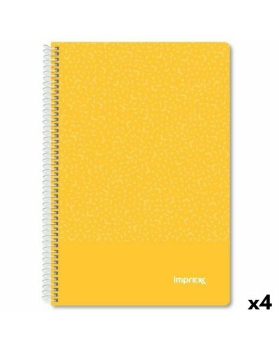 Quaderno Imprex Giallo Din A4 80 Pagine (4 Unità)
