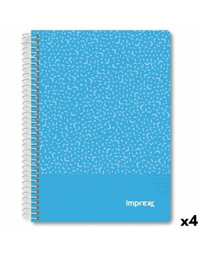 Notebook Imprex Blue A5 80 Sheets (4 Units)