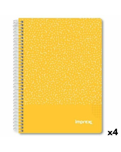 Cuaderno Imprex Amarillo A5 80 Hojas (4 Unidades)