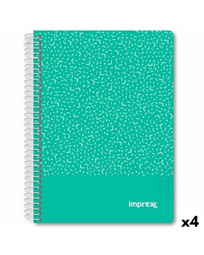 Notizbuch Imprex grün A5 80 Blatt (4 Stück)