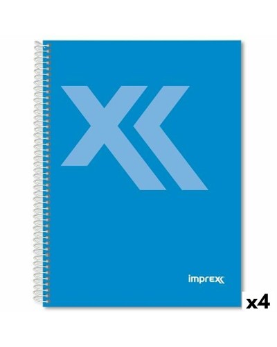 Cuaderno Imprex Azul Din A4 80 Hojas (4 Unidades)