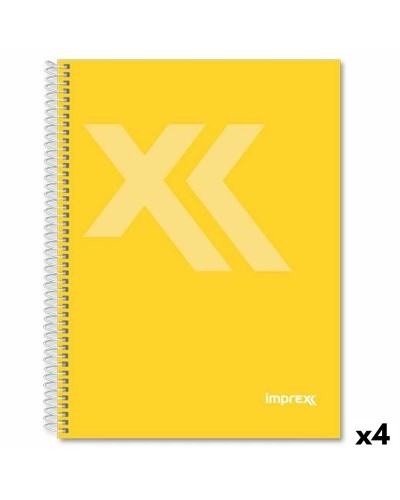 Notebook Imprex Yellow A5 80 Sheets (4 Units)