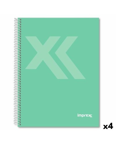 Notebook Imprex Green A5 80 Sheets (4 Units)