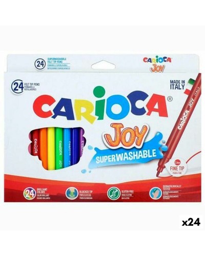 Set of Felt Tip Pens Carioca JOY Multicolour 24 Pieces (24 Units)