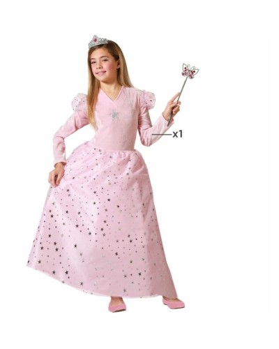 Costume de Fée Rose pour Fille - Ailes et Baguette Magique - Déguisement Carnaval

