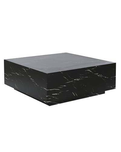 Esprit black coffee table in MDF wood, 90 x 90 x 35 cm
