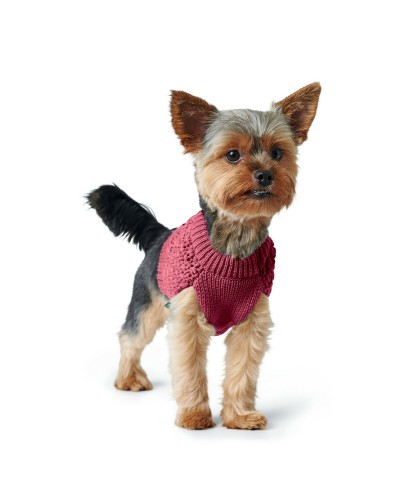 Hunter Malmö Dog Sweater in Bordeaux Red, Warm and Comfortable Outfit
