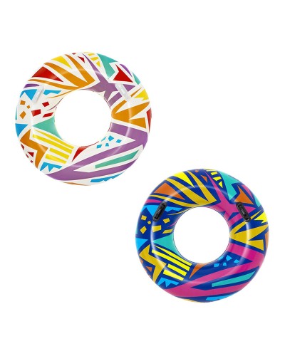 Bestway Uppblåsbar Flytare Dekorerad med Handtag Blandade Färger D107 cm +12 År Strand och Pool 36228