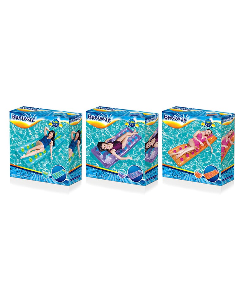 Bestway Materassino Gonfiabile con Cuscino - 188x71 cm - Spiaggia Piscina