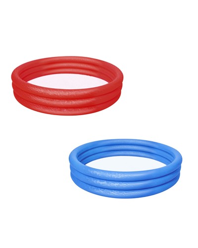 Bestway Opblaasbaar Kinderzwembad 3 Ringen Eco Gemengde Kleur 183x33 cm +2 Jaar Tuin 51027