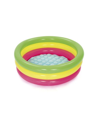 Bestway Opblaasbaar Kinderzwembad 3 Ringen Gevoerde Bodem 70x24 cm +2 Jaar Tuin 51128