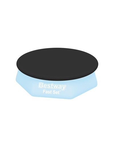 Bestway Cubierta para Piscina Redonda 244cm - Lona Protectora Negra
