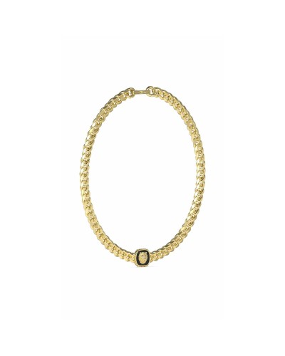 Guess Men's Necklace JUMN04000JWYGBKT Black Gold Pendant - Gift Idea
