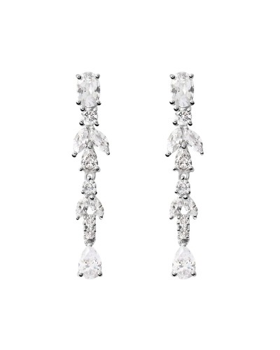 Stroili Boucles d'Oreilles Pendantes Argent Femme avec Cristaux - Élégantes & Lumineuses
