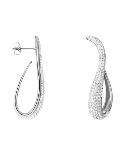 Stroili Pendientes Mujer Aro Cristales Plata 925 Elegantes
