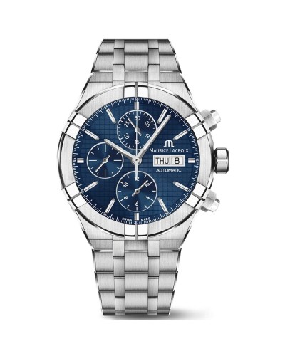 Maurice Lacroix Aikon AI6038 Herrenuhr - Edelstahl Blau 44mm - Elegant & Sportlich
