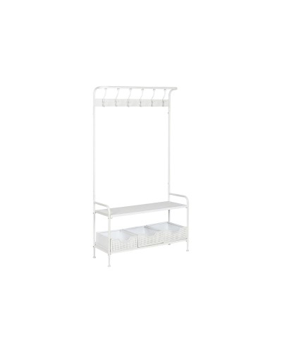 Cómoda Esprit Blanca de Metal con Cajones, 110 x 36 x 186 cm
