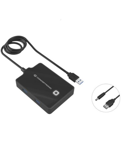 Hub USB Conceptronic 110517107101 Negro 90 cm (1 unidad)