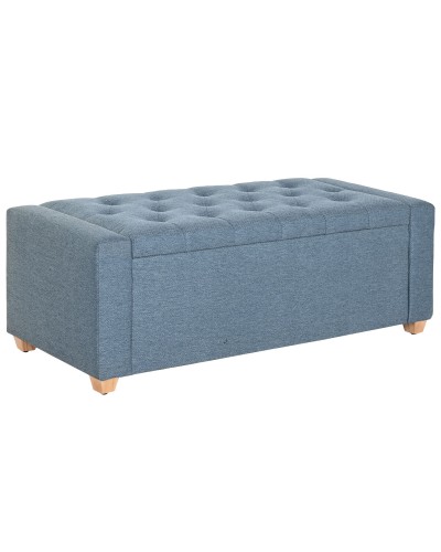 Kruk Home ESPRIT Blauw Polyester Hout 120 X 50 X 42 CM