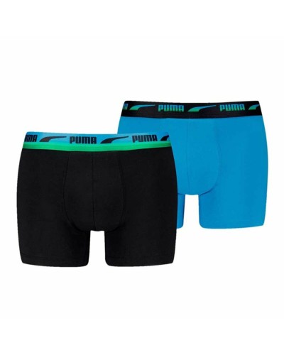Bóxer de Hombre Puma Gradient Waistband 2P Azul Negro 2 Unidades
