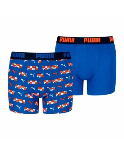 Lot de slips Puma Printed 2P Bleu 2 Unités